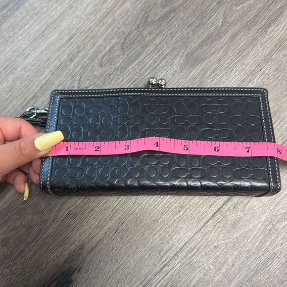 Vintage Coach Signature Black Clutch/Wristlet - Picture 7 of 9